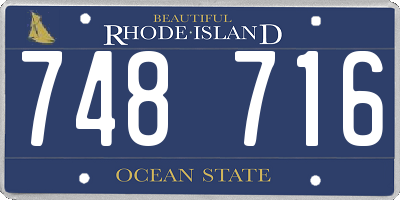 RI license plate 748716
