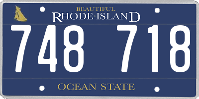 RI license plate 748718