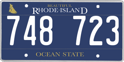 RI license plate 748723