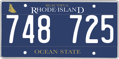RI license plate 748725