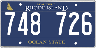 RI license plate 748726