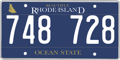 RI license plate 748728