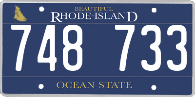RI license plate 748733