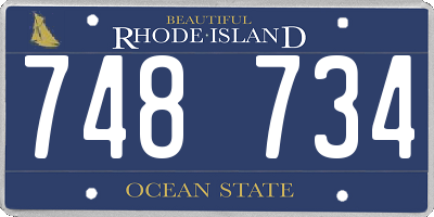 RI license plate 748734