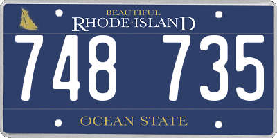 RI license plate 748735