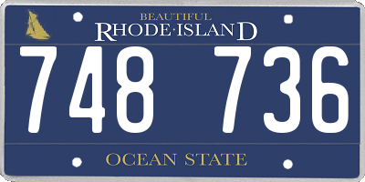 RI license plate 748736