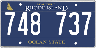 RI license plate 748737