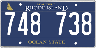 RI license plate 748738