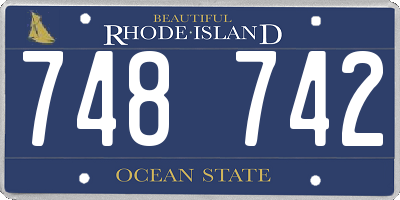 RI license plate 748742