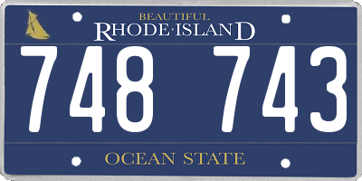 RI license plate 748743