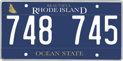RI license plate 748745