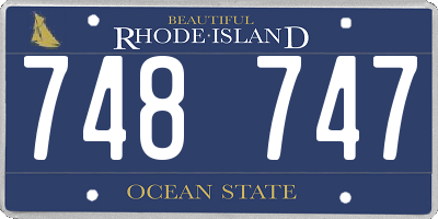 RI license plate 748747