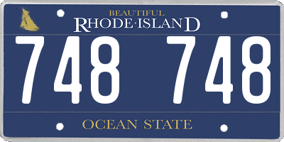 RI license plate 748748