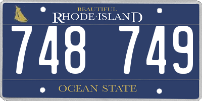 RI license plate 748749