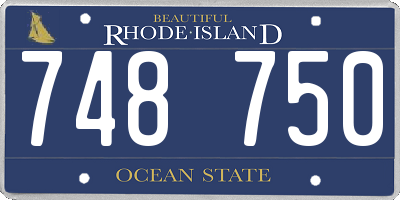 RI license plate 748750