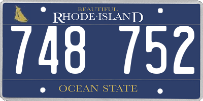 RI license plate 748752