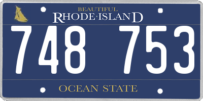 RI license plate 748753