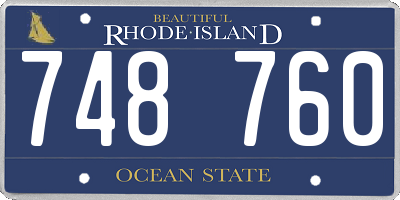 RI license plate 748760