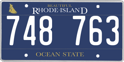 RI license plate 748763