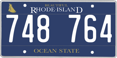 RI license plate 748764