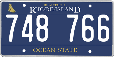 RI license plate 748766