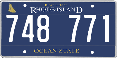 RI license plate 748771