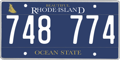 RI license plate 748774