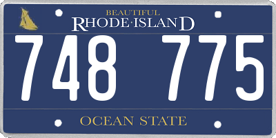 RI license plate 748775