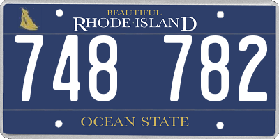 RI license plate 748782