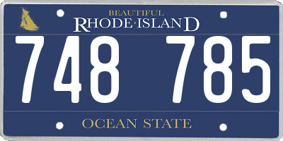 RI license plate 748785