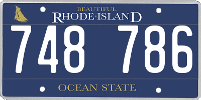 RI license plate 748786