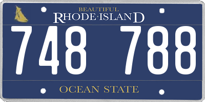 RI license plate 748788