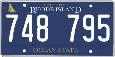 RI license plate 748795