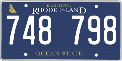 RI license plate 748798