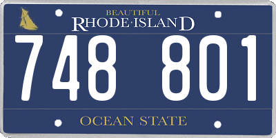 RI license plate 748801