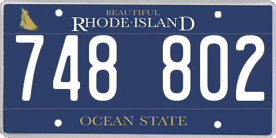 RI license plate 748802