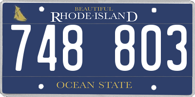 RI license plate 748803