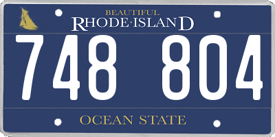 RI license plate 748804