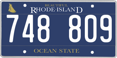 RI license plate 748809
