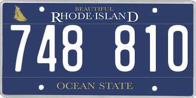 RI license plate 748810
