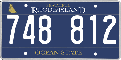 RI license plate 748812