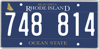 RI license plate 748814