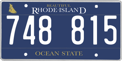 RI license plate 748815