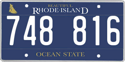 RI license plate 748816