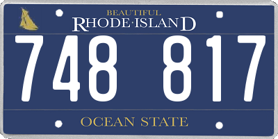 RI license plate 748817