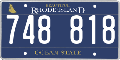 RI license plate 748818