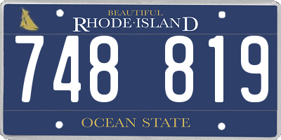 RI license plate 748819