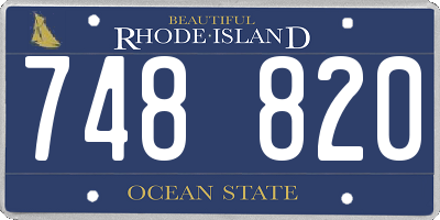 RI license plate 748820