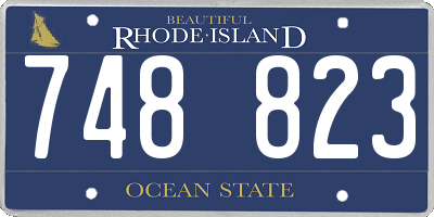 RI license plate 748823