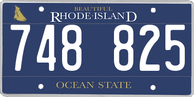 RI license plate 748825